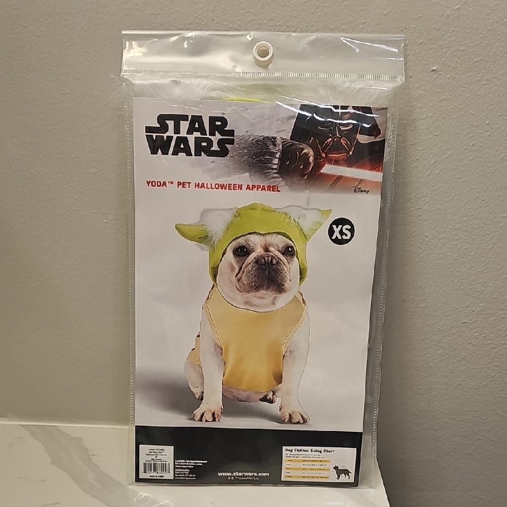 Star Wars Yoda Pet Halloween Costume. New In Packaging. Never Worn.